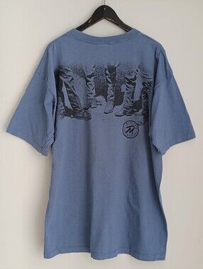 Vintage 90s Marlboro Country Store Pocket T-Shirt OSFA Made in USA Blue